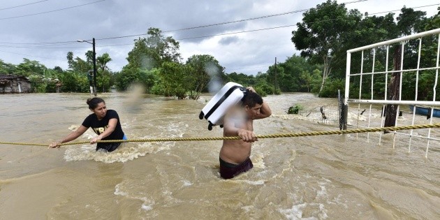 Inundaciones en Tabasco alcanzan 3 metros de altura