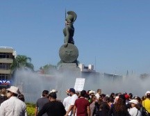 Los inconformes cuestionaron las medidas tomadas por el gobernador desde el inicio de la contingencia sanitaria. Cortesía