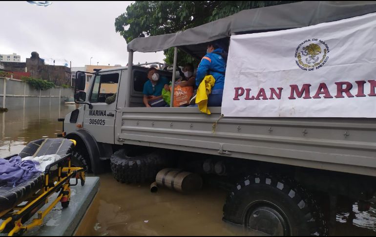 La Semar mantiene activo el Plan Marina en su Fase de Auxilio en apoyo de la población. TWITTER/@SEMAR_mx