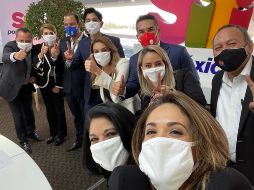 Marko Cortés (PAN), Alejandro Moreno (PRI) y Jesús Zambrano  (PRD) se comprometieron a trabajar juntos y defender en 2021 las demandas de Sí por México. TWITTER/SiPorMx