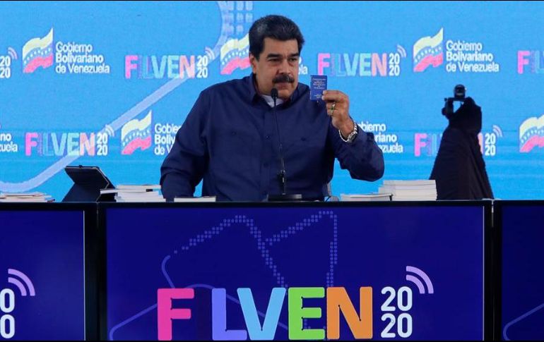 Nicolás Maduro denunció la extensión de las sanciones en un evento público en Caracas. EFE/Prensa Miraflores