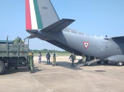 La Fuerza Aérea Mexicana realizó la entrega de los insumos a través del plan DN-III. ESPECIAL