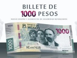 El billete se pone en circulación a partir de este jueves para conmemorar el 110 aniversario de la Revolución Mexicana. FACEBOOK / BancoDeMéxico