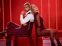 Maluma y Jennifer Lopez. Ambos se encargaron de ponerle el toque “picante” a la velada. AP