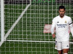 Hazard se ha perdido 35 partidos por lesión y uno por COVID-19, en apenas año y medio. AFP / P. Marcou