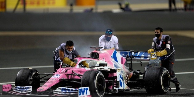 F1: "Checo" P&eacute;rez pierde el podio el Bahrein; Albon toma su lugar