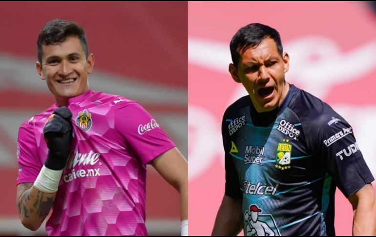 Rodolfo Cota y Raúl Gudiño, pasado y presente de Chivas, se enfrentarán a partir de este miércoles en las semifinales del Torneo Guard1anes 2020. Imago7 / ESPECIAL