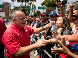 Diosdado Cabello, figura del chavismo, en un acto político en Caracas. EFE/M. Gutiérrez