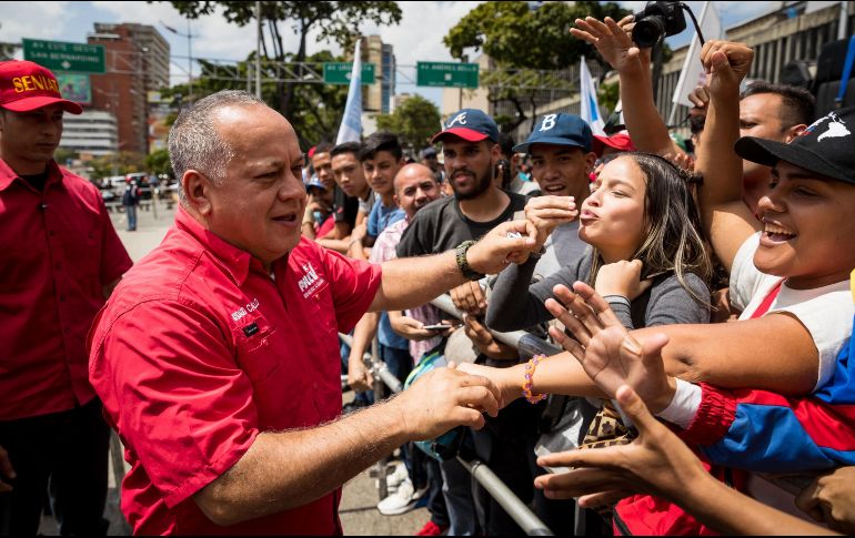 Diosdado Cabello, figura del chavismo, en un acto político en Caracas. EFE/M. Gutiérrez