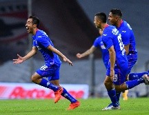 Rafael Baca celebra su gol, el segundo del Cruz Azul, que cayó apenas al minuto 7. IMAGO7