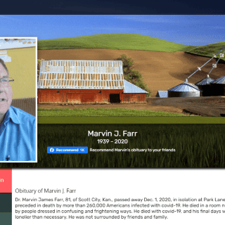 Coronavirus: En obituario, hombre reclama a quienes no usan cubrebocas