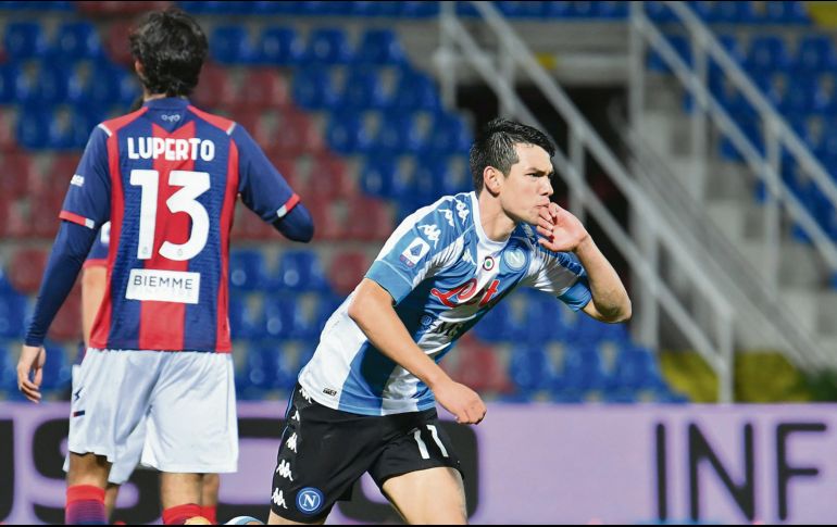 LOZANO. Los napolitanos ya son terceros. EFE