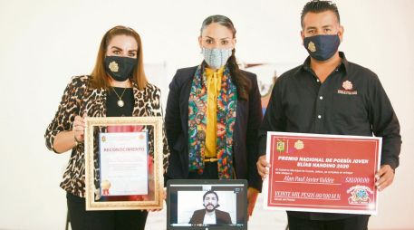 VIRTUAL Autoridades de la Secretaria de Cultura de Jalisco y Federal, además del municipio de Cocula, entregaron el preimo por medio de una videoconferencia. CORTESÍA