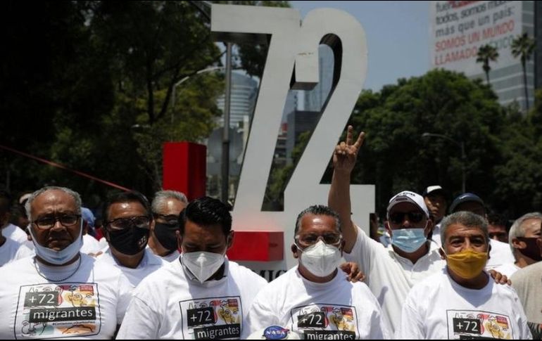 El instalado para recordar la masacre de 72 migrantes en Tamaulipas hace diez años fue el último en sumarse a la lista de antimonumentos en Ciudad de México. GETTY IMAGES