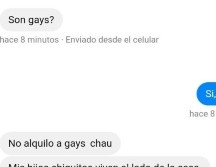 El propietario negó hospedaje a un joven y su amigo por su orientación sexual. TWITTER/@Alexis_Bianchi4