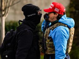 Se produjeron algunos enfrentamientos entre manifestantes pro y anti Trump. AFP / D. RYDER