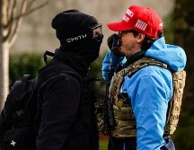 Se produjeron algunos enfrentamientos entre manifestantes pro y anti Trump. AFP / D. RYDER