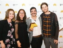 AL FRENTE. En la entrega de los Felix Wellington Awards (de izq. a der.) Nancy Johnston representante the The Restaurant Association NZ, Phocéa Ribon de Viva México staff, Rodrigo Quirarte, Viva México Director y Thomas Holthuis de Viva México staff. CORTESÍA