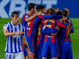Un gol de Jordi Alba y otro de Frenkie de Jong sirvieron para darle el triunfo al Barcelona por 2-1 ante la Real Sociedad, que se había adelantado gracias a Willian José. AP / J. Monfort