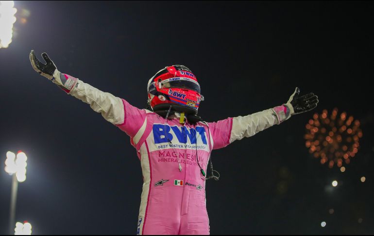 El piloto tapatío acabó cuarto, con 125 puntos y a bordo del Racing Point. AFP / ARCHIVO