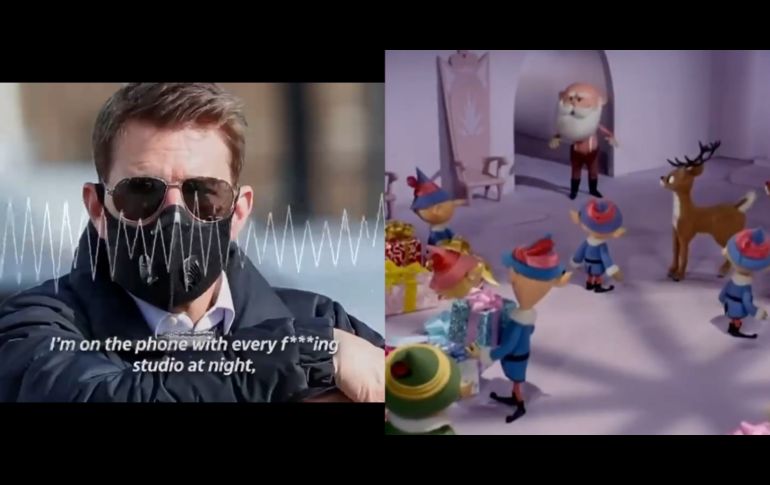 En la edición pareciera que Santa Claus insulta a su equipo navideño. TWITTER: Jason Gallagher