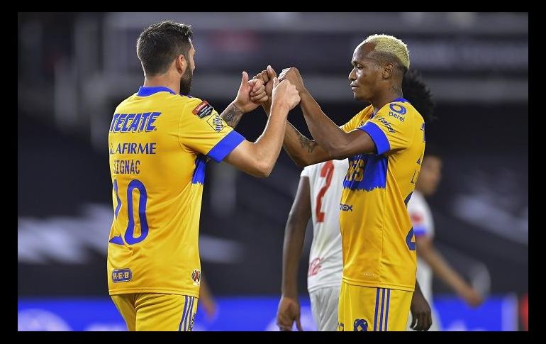 André-Pierre Gignac y Elvin Oliva marcaron los goles del encuentro. TWITTER/@TigresOficial