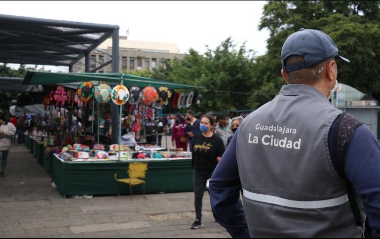 Un total 160 inspectores Guadalajara supervisan 8 cuadrantes del Centro Histórico. ESPECIAL/Ayuntamiento de Gudalajara