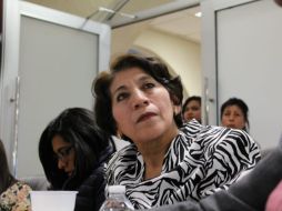 Delfina Gómez contendió por la gubernatura del Estado de México en las eleciones de 2017. TWITTER / @delfinagomeza