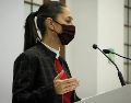 La jefa de Gobierno de la Ciudad de México, Claudia Sheinbaum, participa en una conferencia de prensa virtual. EFE/Gobierno CDMX