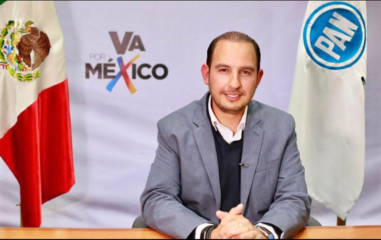 Marko Cortés, dirigente nacional del PAN, se mostró satisfecho con esta coalición. TWITTER/@MarkoCortes