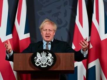 BORIS JOHNSON. El primer ministro británico celebró el nuevo tratado.  AP