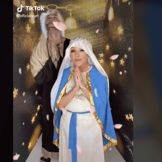 Yuri baila con disfraz de la Virgen María en TikTok; la tunden en redes