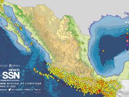 El sismo de mayor magnitud de la secuencia fue de 4.0, detalla el SSN. TWITTER/@ssn_mx