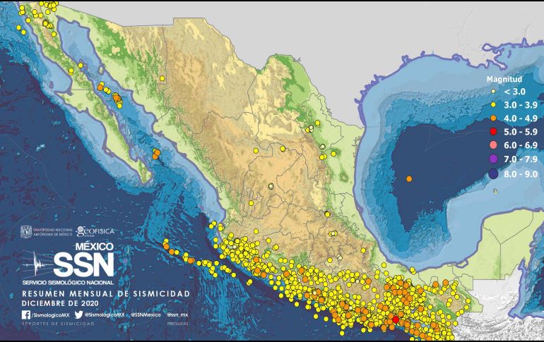 El sismo de mayor magnitud de la secuencia fue de 4.0, detalla el SSN. TWITTER/@ssn_mx