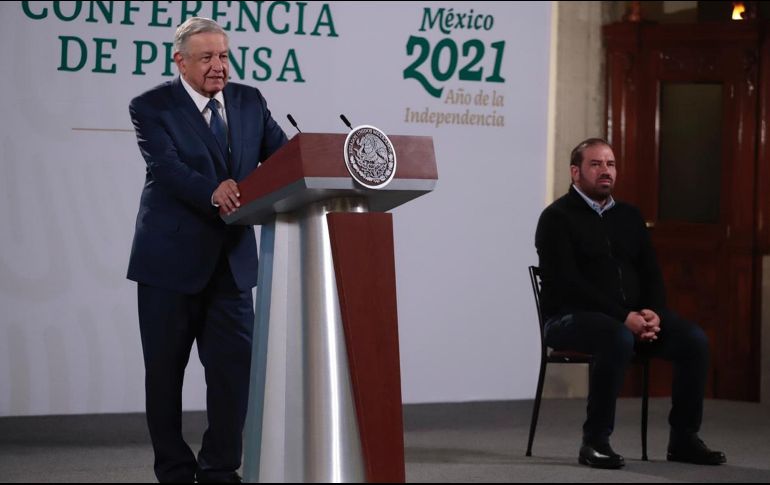 AMLO señaló que la vacunación de la población es lo que más preocupa, puesto que la parte económica y los problemas de inseguridad van mejorando. SUN / B. Fregoso