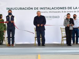 Este viernes, AMLO inauguró un cuartel de la Guardia Nacional en Maravatío, Michoacán. TWITTER/@GN_MEXICO_