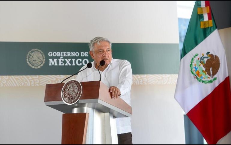 El Presidente López Obrador encabezó hoy un acto en el puerto de Manzanillo, Colima. ESPECIAL/PRESIDENCIA