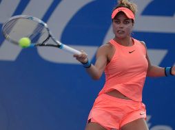 Renata Zarazúa. Debido a los controles sanitarios por la pandemia, la fase previa de clasificación para el Abierto se está disputando en Dubai para las mujeres. SUN / L. Cortés