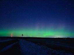 La aurora boral vista desde Munlochy, una pequeña localidad de Black Isle, en las Tietrras Altas de Escocia. CRABMAN/BBC WEATHER WATCHERS