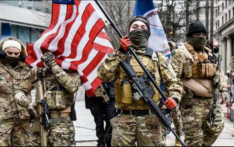 RIESGO. Activistas en pro del mandatario republicano han llegado a Washington para inconformarse. AFP