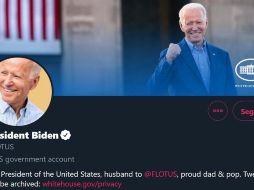Joe Biden obtuvo el usuario de Twitter oficial para el Presidente de los Estados Unidos, @Potus. ESPECIAL