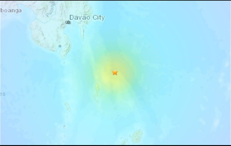 El sismo se registró a las 20H23 locales (12H23 GMT) a unos 310 kilómetros al sudeste de Davao en la isla de Mindanao. EFE