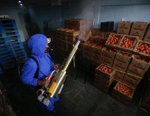 El costo por bodega para nebulizar con sales cuaternarias de amonio es de mil pesos, cantidad que es financiada por los comerciantes. EL INFORMADOR/ F. Atilano