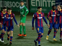 El Barcelona consiguió el pase para los octavos de final de la Copa del Rey española ante el Cornellà (0-2), un modesto equipo de Segunda B. EFE / E. Fontcuberta