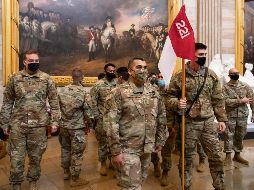 RIESGO. Miles de efectivos de la Guardia Nacional de Estados Unidos (EU), movilizados en Washington para la inauguración presidencial, permanecerán en la capital hasta mediados de marzo debido a persistentes amenazas, informó el Pentágono. Según las autoridades, hay preocupación por posibles nuevos actos de violencia tras el asalto del 6 de enero contra el Congreso por parte de partidarios del entonces presidente Donald Trump y antes del juicio político en su contra, que comienza la semana del 8 de febrero.