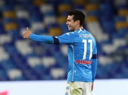 El mexicano Hirving Lozano anotó un gol este jueves y contribuyó en el triunfo por 4-2 del Napoli. AP / A. Garofalo