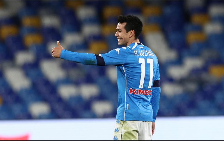 El mexicano Hirving Lozano anotó un gol este jueves y contribuyó en el triunfo por 4-2 del Napoli. AP / A. Garofalo