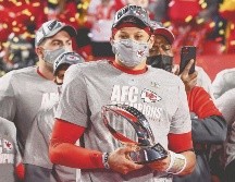 Patrick Mahomes. Los actuales campeones van por la hazaña en el estadio de los Buccaneers de Tampa Bay, al mando de Tom Brady. TWITTER/@Chiefs