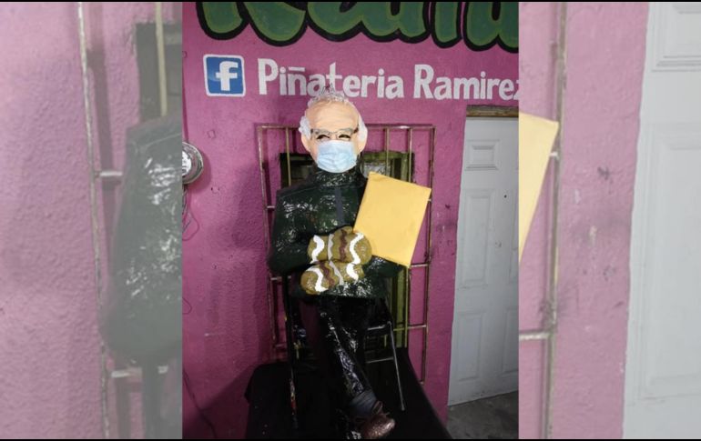 La foto del legislador de izquierda, dos veces precandidato presidencial, ha resultado muy lucrativa en ventas de caridad en Estados Unidos. Ahora también es una piñata. FACEBOOK / Piñatería Ramírez