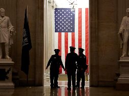 Los restos del agente Brian Sicknick, muerto en la protesta del 6 de enero, serán expuestos en la Rotonda del Capitolio. AP/S. Walsh